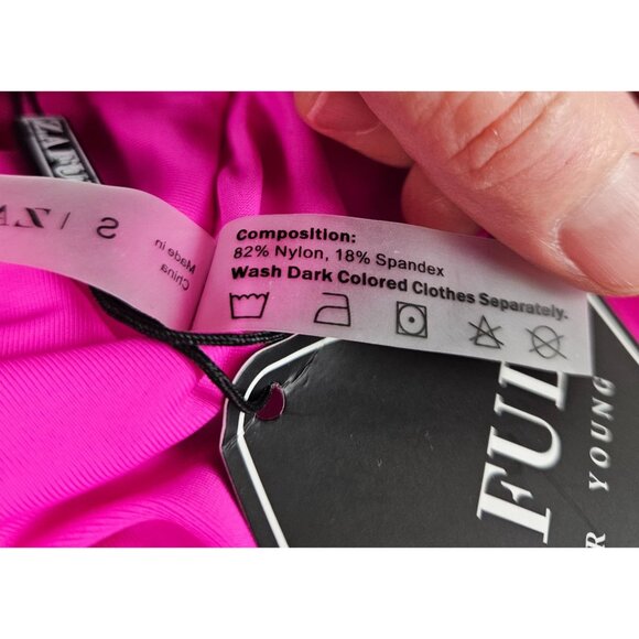 Zaful Womens Rose Pink High-Waisted 2 Piece Bikini Swimwear Set Tie Back Sexy Sm - Picture 9 of 10